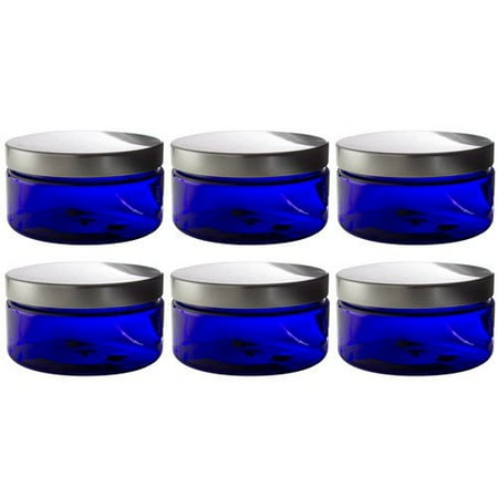 Download Cobalt Blue PET Plastic Jar with Silver Metal Lid (BPA Free) - 8 oz - Walmart.com