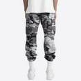 thumbnail image 3 of MNCEKFOD Mens Cargo Pants Baggy Loose Jogging Bottoms Waist Plain Sweatpants With Drawstring Relaxed Fit Comfortable Trousers Grey L, 3 of 4