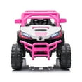 thumbnail image 3 of CIPACHO 12V Powered Ride Ons Four Wheel Drive Leather Electric Kids Car with R/C, Seat Belt four Wheel Absorber, Pink, 3 of 7
