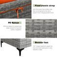 thumbnail image 4 of Magic Union 6 Pieces Patio Furniture Sets Outdoor Sectional Patio Sofa All Weather Manual Weaving Wicker Patio Seating Sofas with Cushion Glass Table for Backyard Poolside,Orange, 4 of 7