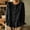Black, variant on Womens Cotton Linen Shirts Long Sleeve Button Down Crewneck Ruffled Blouses Trendy Casual Loose Cute Comfy Tops