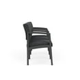 thumbnail image 4 of Lesro Lenox Steel Fabric 3-Seat Waiting Room Guest Reception Chair in Charcoal/Adler Nocturnal, 4 of 5