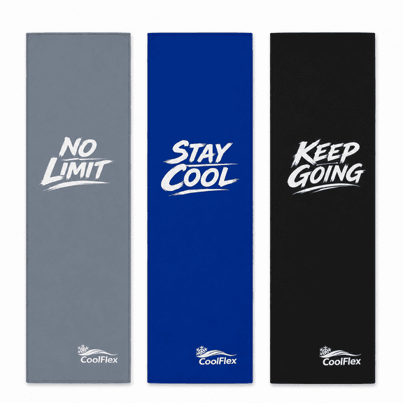 CoolFlex Cooling Towels 3 Pack, Microfiber Neck Towel Set, 40 x 12 in