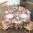 thumbnail image 3 of Pioneer Flower Floral Print Pattern Round Tablecloth 60"x60",Wrinkle Wipeable Table Cloth for Kitchen Dining Room Picnic Patio Party, 3 of 6