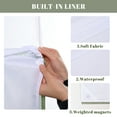 thumbnail image 5 of Ikfashoni Green Hookless Shower Curtain with Snap in Liner, Waffle Weave Waterproof Fabric Mesh Window Bathroom Curtain, 72"X74", 5 of 6