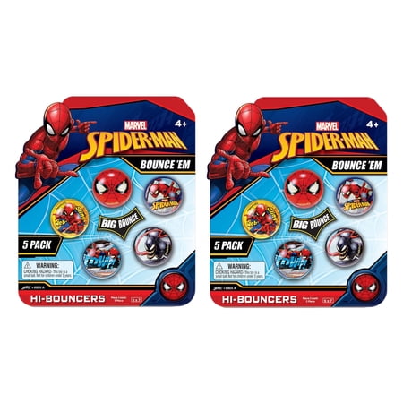 JA-RU Marvel Spiderman Bouncy Superballs  Super Hi Bounce Fidget Balls  Small Toys  2 Packs of 5  1.2 price history on PriceWatchPro