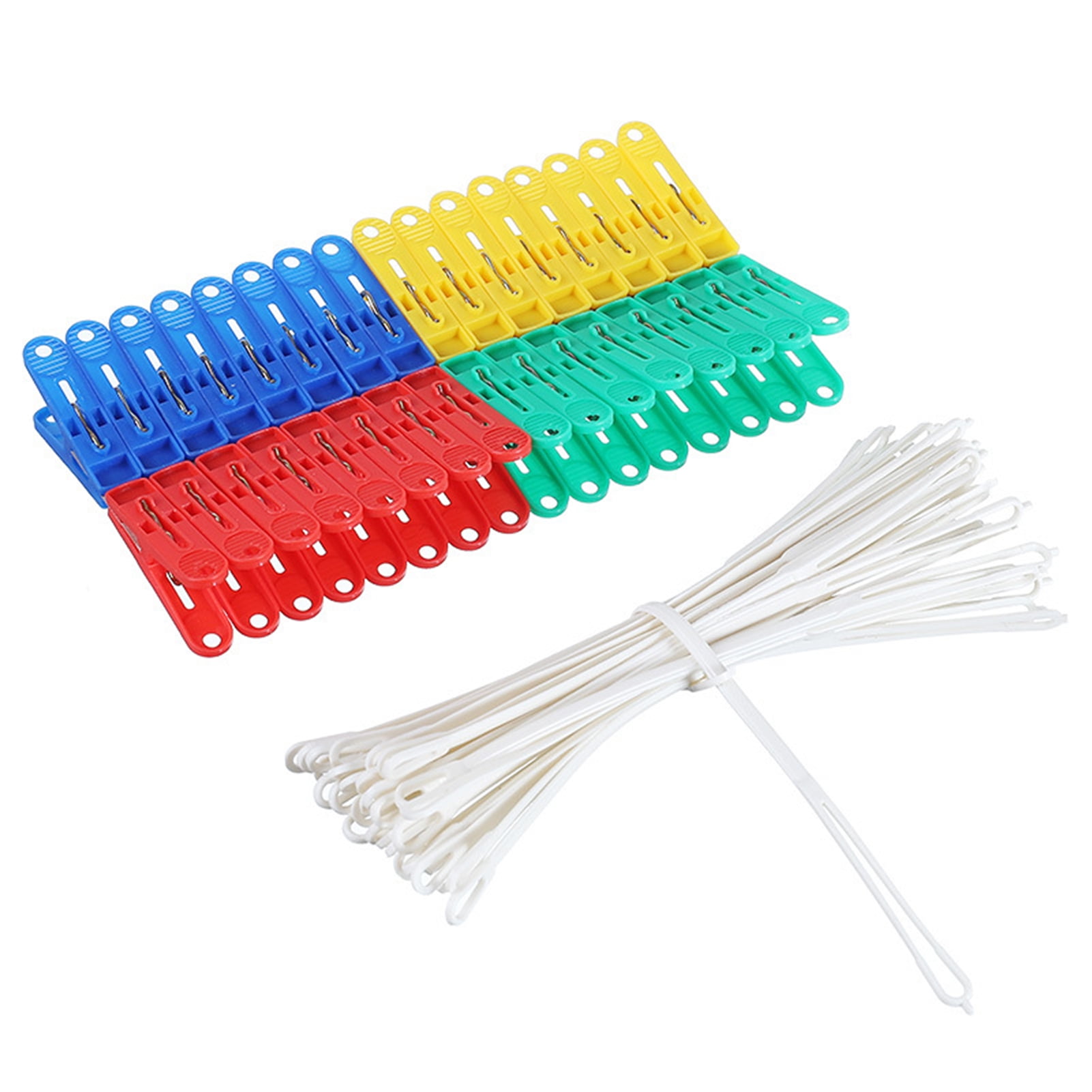 Plastic Multipurpose Square 32 Clip Hanger For Baby Clothes ( Assorted  Colour)