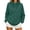 A-Green375, variant on XIAONU Solid Color Hoodie For Women Relaxed Cut Long Sleeve Daily Pullover Sweatshirt