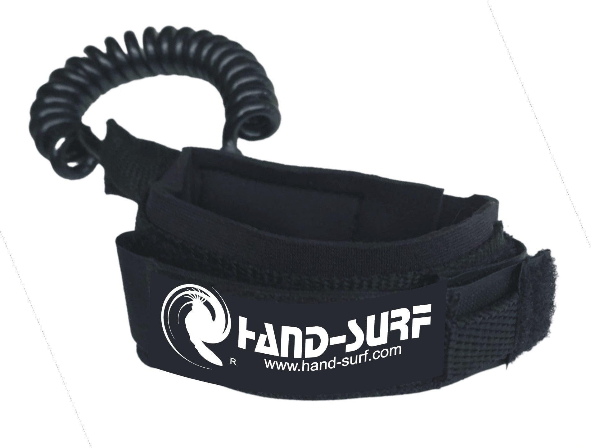 Hand Surf Board with leash and bag - Black, compact, lightweight hand-surfboard is designed to be held and ridden with the hands
