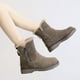thumbnail image 2 of Botas de nieve cálidas de terciopelo de invierno Botas de mujer Botas Martin de estilo británico Botines planos, 2 of 6