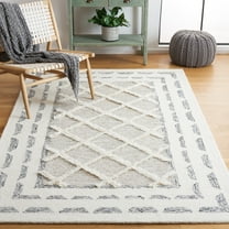 SAFAVIEH Casablanca Bojan Diamond Area Rug, Gray/Ivory, 5' x 8'