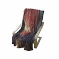 thumbnail image 4 of Nature Soft Flannel Fleece Throw Blanket, Enchanted Mist Forest with Shady Autumn Trees at Night Paint Artwork, Cozy Plush for Indoor and Outdoor Use, 70" x 90", Brown and Ruby, by Ambesonne, 4 of 6