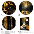thumbnail image 3 of Designart "Yellow Forest silence Path" Floral Floater Framed Wall Art Living Room, 3 of 7