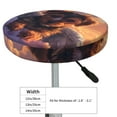 thumbnail image 3 of Salouo Puppy Lying On A Cloud Pattern Bar Stool Cushion Cover, Round Crease-Resistant Stretchy Dustproof Stool Seat Slipcover for Bar Round Chair-14 inch, 3 of 6