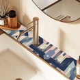 thumbnail image 2 of Yayeee Faucet Mat for Kitchen Sink 14.7" Diatomite Long Splash Guard Pad, Pink Stripes, 2 of 7