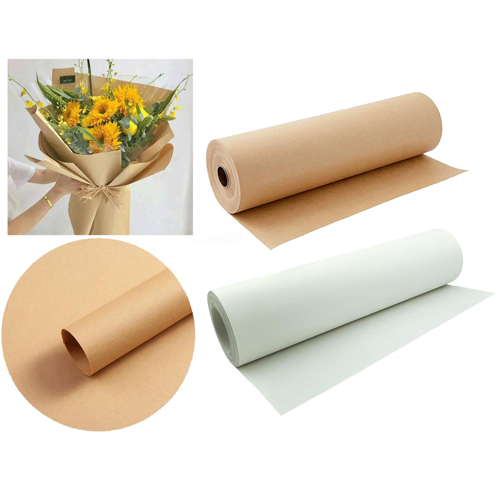 10/20/30m Brown Kraft Paper Roll For Wedding Birthday Party Gift