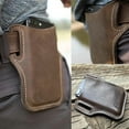thumbnail image 4 of SPRING PARK Belt Clip Holster Pouch Genuine Faux Leather Phone Case Holster Purse Belt Loop Pouch Bag, 4 of 7