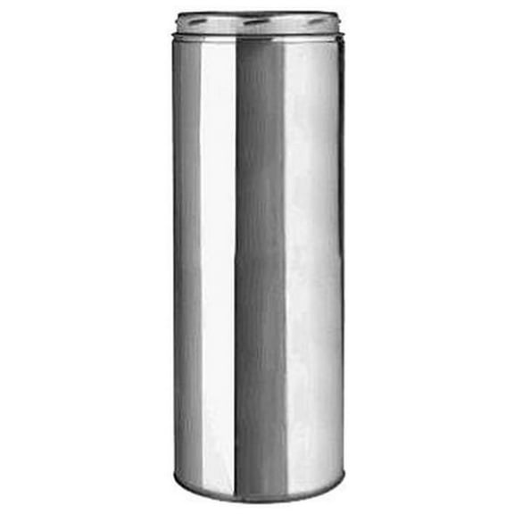 Sure-Temp 6"x24" Chimney Pipe - Stainless Steel Double Wall All Fuel - w/Lock Band