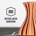 thumbnail image 2 of HATCHBOX Metallic Finish PLA 3D Printer Filament, Dimensional Accuracy +/- 0.03 mm, 1 kg Spool, 1.75 mm, Bronze, 2 of 5