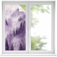 thumbnail image 2 of Purple Mountain Window Privacy Film, Misty Forest Nature Woodland Pine Tree Landscape Static Cling UV Sun Blocking Tint Film Heat Control Windows Films for Bedroom Window Stickers 17.7"x39.3", 2 of 8