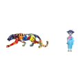 thumbnail image 1 of Escultura de geisha japonesa con kimono, pintada a mano, ideal para sala de estar u oficina., 1 of 8