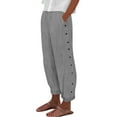 thumbnail image 2 of Striped Pants Women Plus Size Elastic Waist Straight Leg Pants Summer Casual Beach Trousers, 2 of 5
