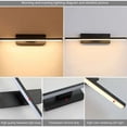 thumbnail image 4 of Luz de pared interior LED regulable, iluminación de pared moderna de rotación Lámpara de pared ajustable de aluminio de 6 W Lámpara de noche negra Luces de lectura para dormitorio, 30 cm, 4 of 5