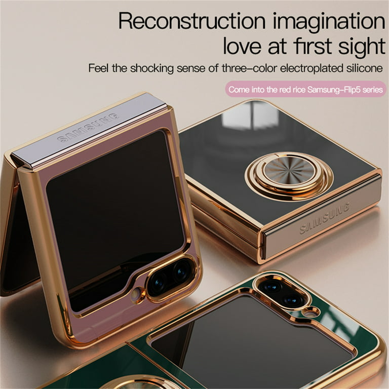 for Samsung Galaxy Z Flip 5 Clear Case, Compatible with Magsafe Transparent  Shockproof with Hinge Protector TPU Shock-Absorbing Magnetic Phone Case