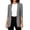 Gray, variant on Women's Gingham V Neck Blouse 3/4 Cuffed Sleeve Loose Fit Lightweight Casual Work Shirts Jean Outfits