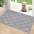 thumbnail image 1 of TIMO Tapis de Porte Intérieur, Tapis de Porte d'Entrée 32"x 48 Pouces avec Support en Caoutchouc Antidérapant Absorbant, Tapis Résistant à la Saleté pour Entrée de Porte d'Entrée, Tapis d'Entrée à Profil Bas pour Chien, Gris Clair, 1 of 6