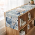 thumbnail image 6 of Table Runners 72 Inches Long Dress Scarves, Blue Eucalyptus Coastal Farmhouse Kitchen/Dining Table Runner, Coffee Tablerunners, Beach Starfish Shell Nautical Vintage 14x72 Inch, 6 of 9