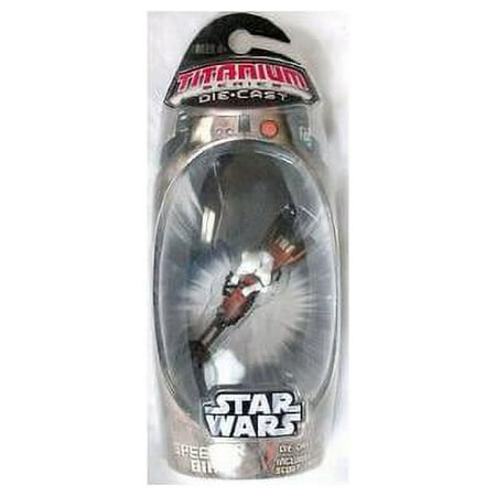 Star Wars Titanium Speeder Bike & Biker Scout Trooper