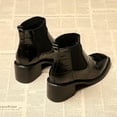 thumbnail image 6 of Wowcloth Patent Leather Boots for Women – Easy Slip-On Design with British-Inspired Style for Casual Outings, 6 of 9