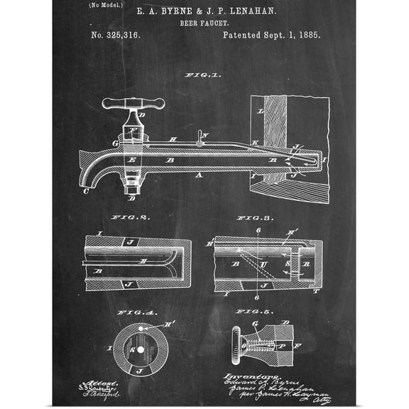 Great BIG Canvas | Rolled Cole Borders Poster Print entitled Beer Tap