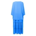 thumbnail image 4 of Women 3/4 Sleeve Maxi Dress Polyester Layered Dubai Outfits, 4 of 4