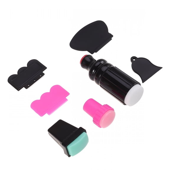 RAGUPEL 2026 New 7Pcs Nail Art Stamping Polish Stamper Paint Stamp Scraper Set Manicure Template Tools Nail Stamping Kit