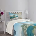 thumbnail image 5 of Ambesonne Modern Quilted Bedspread Set 2 Pcs, Penthouse Interior View, Twin Size, White Blue Beige, 5 of 6