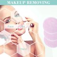 thumbnail image 3 of Bolsa malla de 16 discos desmaquillantes rosa redondo terciopelo + puff Xemadio 2035690-2, 3 of 8