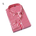 thumbnail image 3 of Minnieouse Rojo Amplias ocasiones aplicables Hombres Otoño Manga larga Formal Camisa de negocios roja Camisa a rayas clásico Camisetas rojo l, 3 of 6