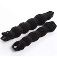 thumbnail image 1 of Set of 2 Black Magic Hair Styling Styler Hot Hair Donut Bun Ring Styler Maker for Women Lady Girls (1 large+1 small), 1 of 5