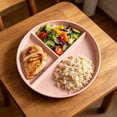 thumbnail image 4 of Openpig Plateau Rond à 3 Compartiments Divisé pour Préparation de Repas à Régime Équilibré Vaisselle Réutilisable Compatible Micro-Ondes Lave-Vaisselle Maison Cuisine, 4 of 6