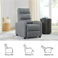 thumbnail image 4 of CHITA Recliner Chairs for Adults Sofa Chair with Lumbar Support Home Theater Seating for Living Room, Fabric in Grey, 4 of 10
