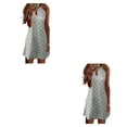 thumbnail image 2 of Vestido corto informal Qarigey bohemio Sexy Halter estampado floral para mujer S M L XL 2XL 3XL 4XL 5XL, 2 of 6