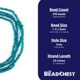 thumbnail image 4 of The Bead Chest Teal Matte Glass Seed Beads (3mm) - 24 inch Strand of Quality Glass Beads, 4 of 4