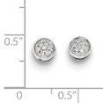 thumbnail image 2 of Sterling Silver Rhodium Diamond Circle Post Earrings QDX286, 2 of 2