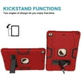thumbnail image 6 of Cherrry Case for iPad 10.2 Inch Tablet,Hybrid Heavy Duty Shockproof Rugged High Impact Full-Boday Protective Case for Apple iPad 10.2 Inch 7th/8th Generation 2019/2020 Released(Red/Black), 6 of 7