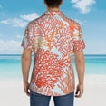 thumbnail image 6 of Balery Corals Print Men's Hawaiian Shirts Short Sleeve Beach Shirt Relaxed Fit Vacation Button Down Shirts-3X-Large, 6 of 9