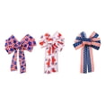 thumbnail image 5 of 3Pcs Patriotic Decor Bows for Tree Topper,4th of July Red White Blue Burlap Bow Ribbons for Front Door Wall Decoration Veterans Day Memorial Independence Day Party Home Decor, 5 of 5
