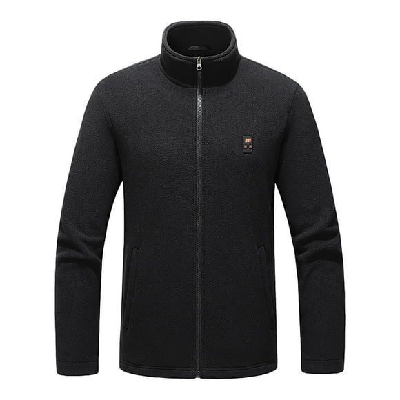 Ediodpoh Men's Winter Warm and Heated Jacket Jacket Without Battery Sweatshirt Men Black XXL