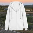 thumbnail image 4 of HAiming Hooded Jackets for Women Long Sleeve Zipper Loose Casual Jackets Fall Winter Workout Jackets with Pockets, 4 of 6